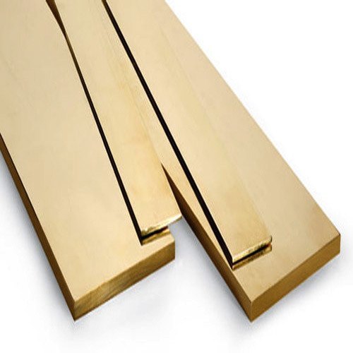 Golden Rectangular Brass Flat Bar, for Industry, High Way, Construction, Length : 4000-5000mm