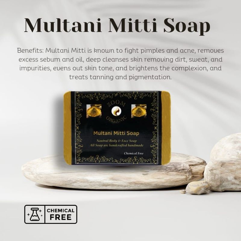 Multani Mitti Body & Face Soap, Packaging Type : Paper Box