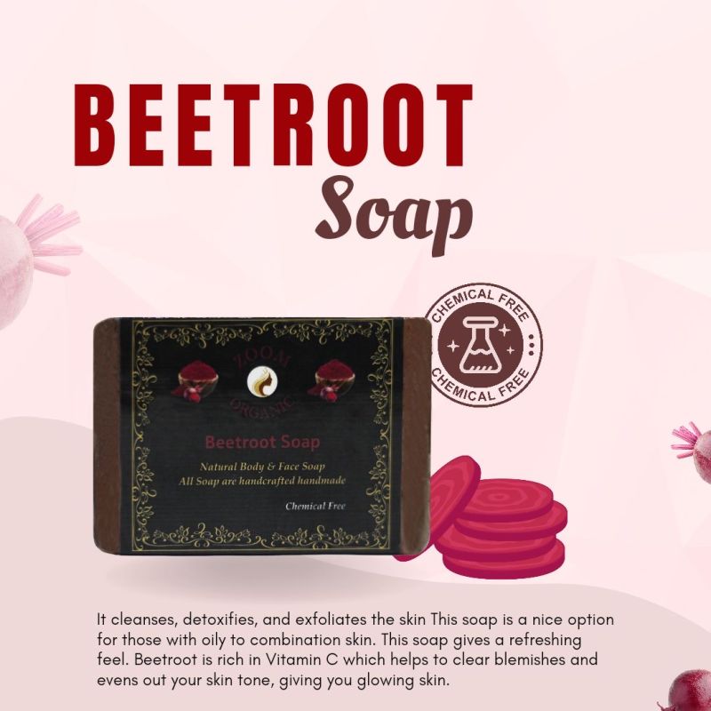 Beetroot Body & Face Soap, Packaging Type : Paper Box
