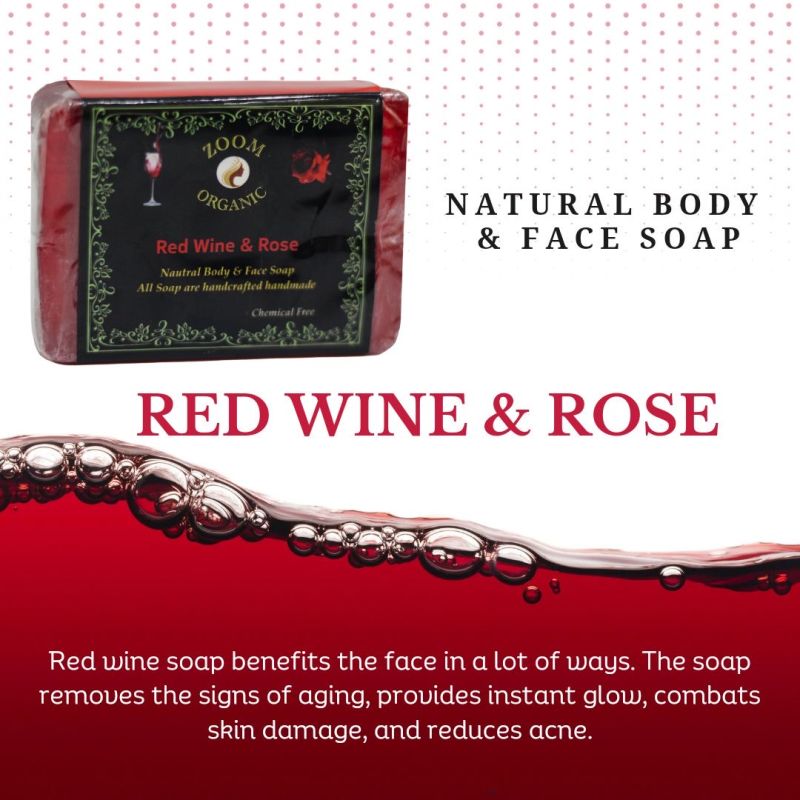 Red Wine & Rose Soap, Packaging Type : Paper Box