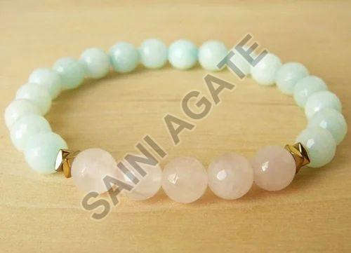 Amazonite Crystal Fancy Bracelet, Feature : Attractive Designs, Finely Finished, Shiny Look