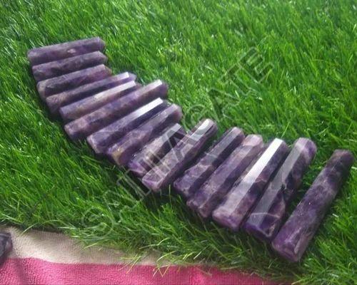 Saini Agate Polished Amethyst Gemstone Tower, for Healing, Reki, Feature : Colorful Pattern, Durable