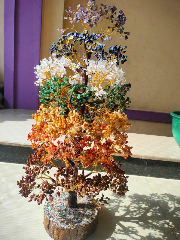 Multicolor Seven Chakras Tree, for Healing, Reki, Meditation, Feature : Anti Corrosive, Durable, Shiny Looks