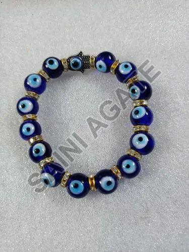 Polished Gemstone Evil Eye Bracelet, For Healling Reki Nazar Surakha, Feature : Colorful Pattern, Durable