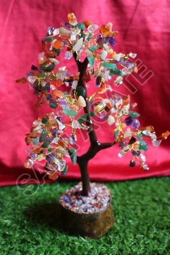 Saini Agate Multi Stone Tree, for Decorative