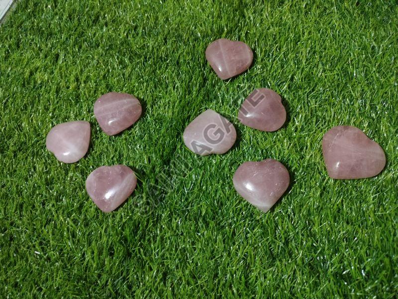 Pink Crystal Puffy Heart, For Healing, Reki, Maditation