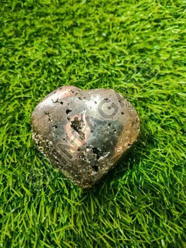 Saini Agate Pyrite Heart Stone, for Healing