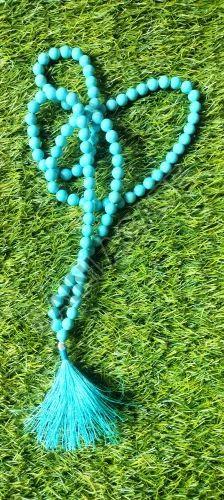 Polished Crystal Turquoise Japa Mala, for Worship, Feature : Durable, Fine Finishing, Shiny Looks