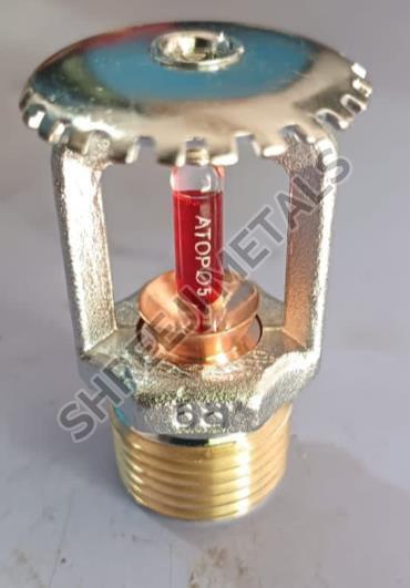 Silver Brass Chrome Plated Upright Fire Sprinkler, Feature : Durable, Fine Finished