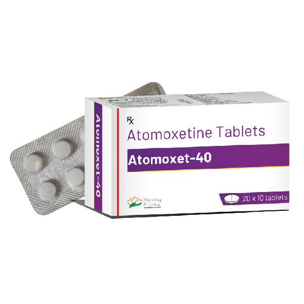 Atomoxetine 40mg Tablets, Packaging Size : 20X10 Pack