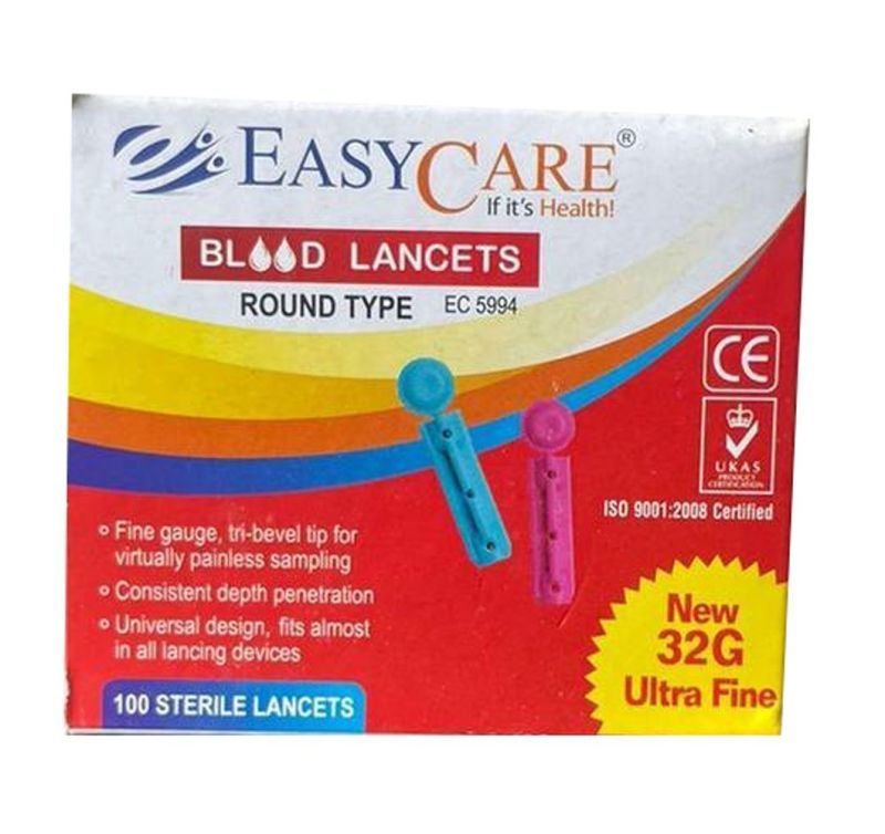 Plastic Easycare Blood Lancets, Feature High Accuracy at Best Price