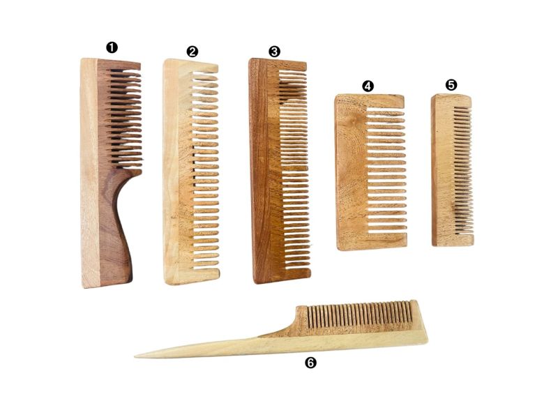 Brown Neem Wood Comb, for Hotel, Salon