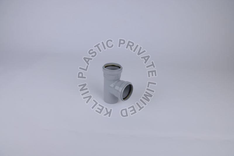Grey 75mm Kelvin SWR Plain Tee, for Plumbing, Certification : ISI Certified