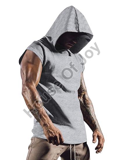 Cotton Plain Mens Gym Hoodies, Feature : Comfortable, Shrink Resistance