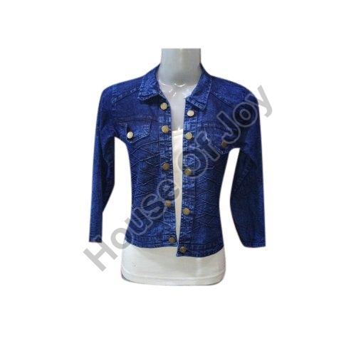 Plain Ladies Blue Denim Jacket, Occasion : Casual Wear