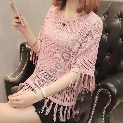 Wool Ladies Knitted Top, Size : M