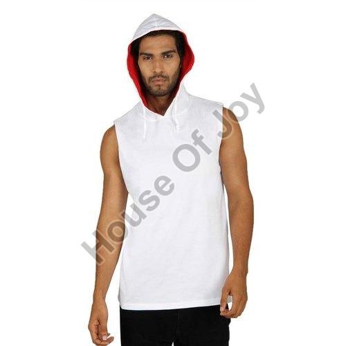 Cotton Plain Mens Sleeveless Hoodies, Occasion : Casual Wear