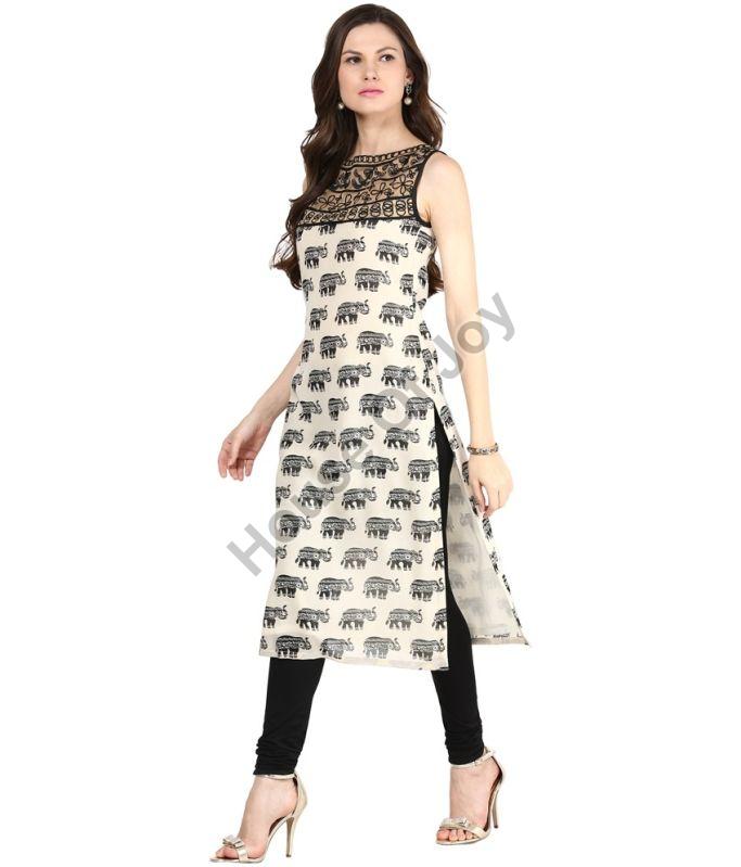 Sleeveless Cotton Kurti