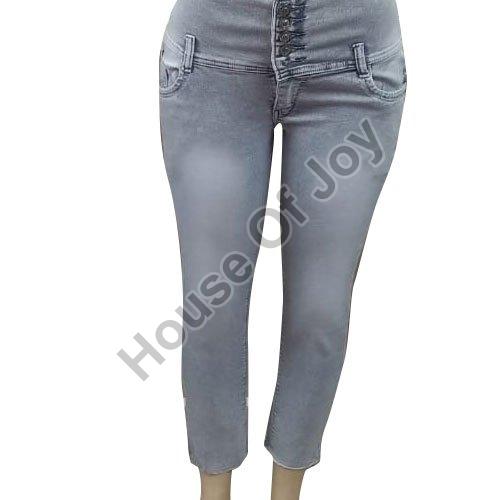 Slim Ladies Fancy Denim Jeans, Waist Size : All Sizes