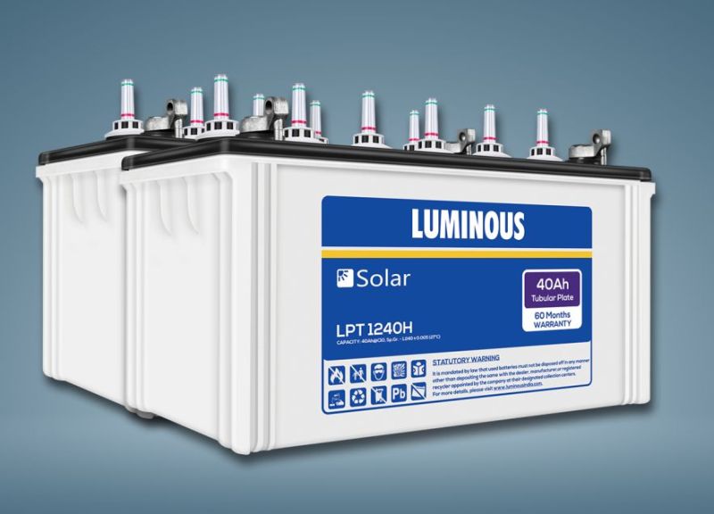 White Luminous Solar Battery, for Inverters, Capacity AH : 40Ah