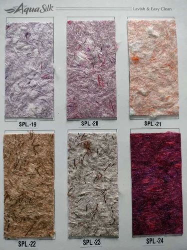 Multi color Aqua Silk Liquid Wallpaper, for Home Office Commercial Area