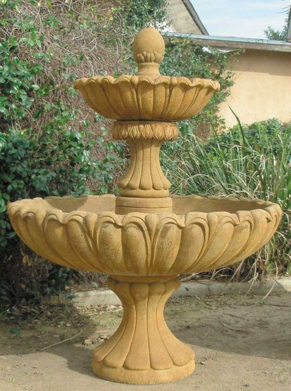 Carved Marble Outdoor Fountain
