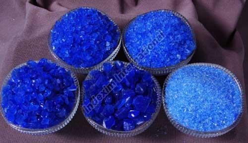 Blue Silica gel semi-transparent glassy crystals