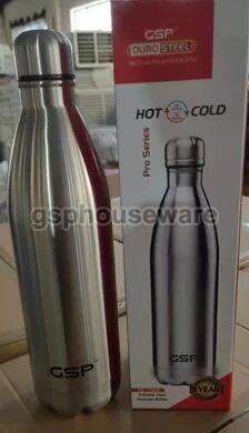 1000ml Silver Stainless Steel Water Bottle, Packaging Type : Paper Box