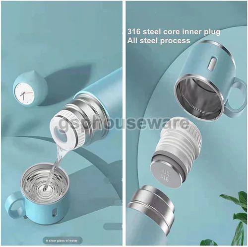 Blue Stainless Steel Vacuum Flask