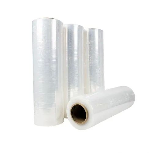 Transparent 20 Microns LLDPE Stretch Film Roll, for Packaging, Wrapping, Hardness : Soft