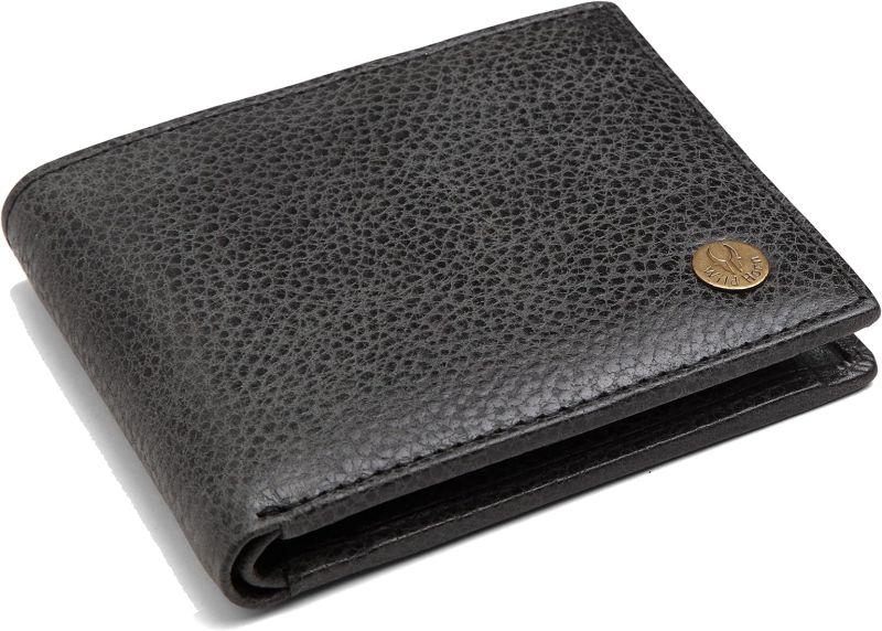 Black Rectangular Plain Mens Leather Wallet, for Gifting, Personal Use, Technics : Machine Made