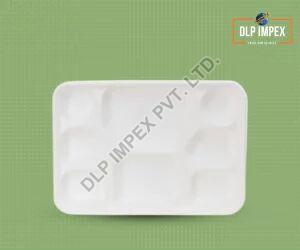 8 Inch Compartment Square Sugarcane Bagasse Plate