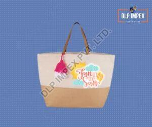 Dlp Impex Printed Fancy Jute Beach Bag, Technics : Machine Made