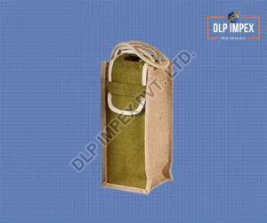 Loop Handle Jute Wine Bag, Technics : Machine Made