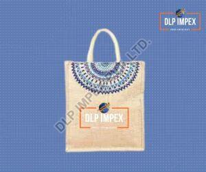 Printed Stylish Jute Promotional Bag, for Advertising, Style : Designer