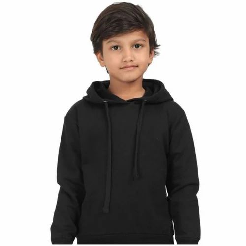 Plain Boys Black Hoodie, Feature : Skin Friendly, Comfortable