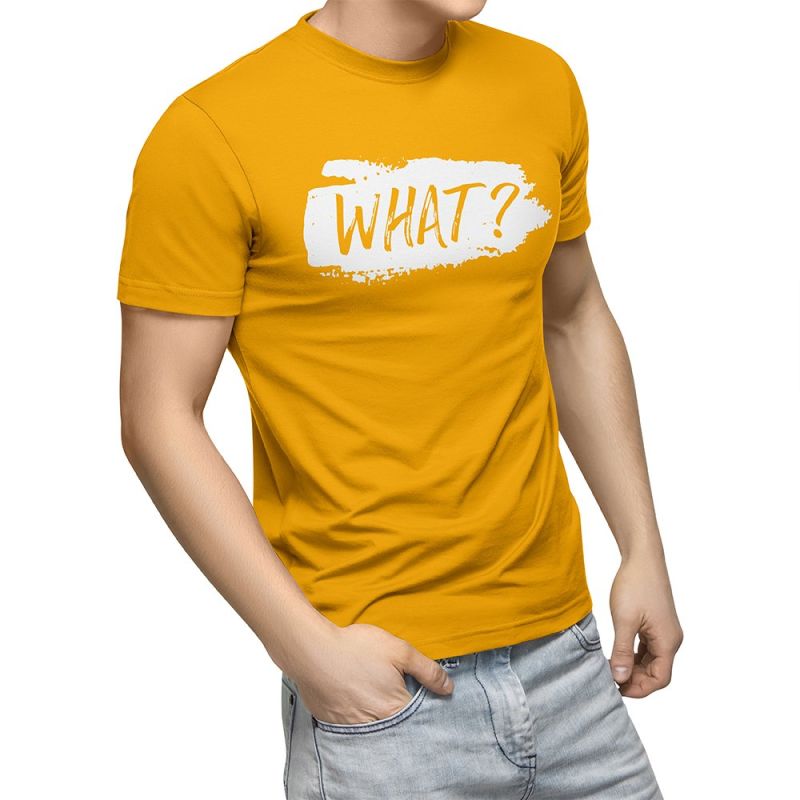 Printed Cotton Mens Casual T-Shirt, Collar Type : Round Neck