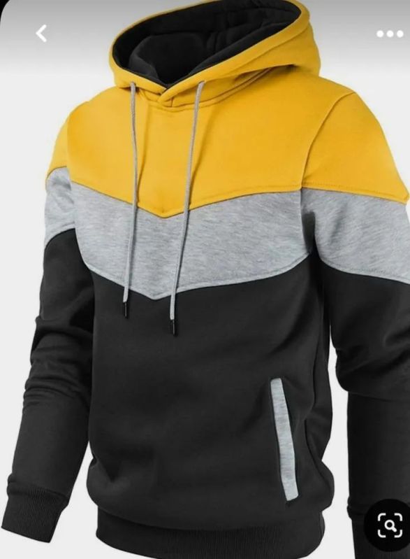 Multicolors Full Sleeve Cotton Mens Fancy Hoodie, Occasion : Casual Wear, Party Wear