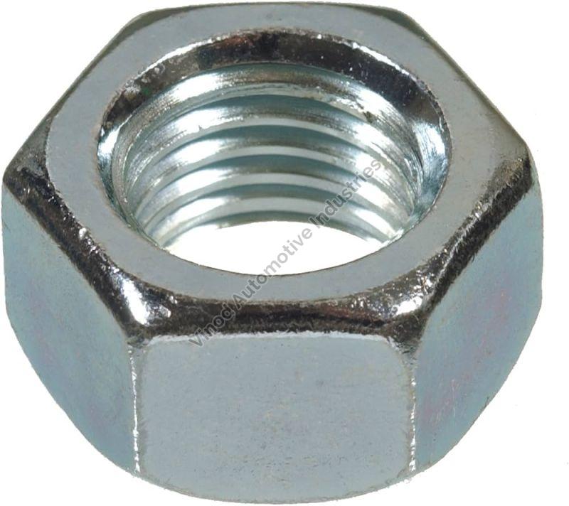 Silver Metal Hex Nut, For Automobile Fittings, Electrical Fittings, Size : Customised