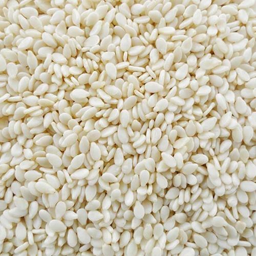 Natural Hulled White Sesame Seeds, for Food, Oil, Shelf Life : 1year