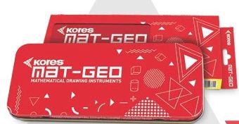 Kores Mat Geo Geometry Box, For Student Use, Shape : Rectangular