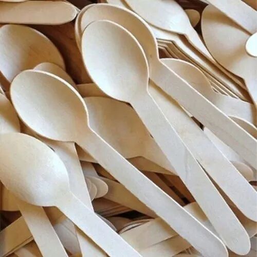 Brown 6 Inch Disposable Wooden Spoon, for Untility Dishes, Packaging Type : Plastic Packet