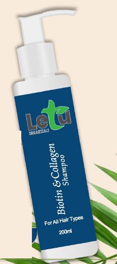Letu Biotin & Collagen Hair Shampoo, Packaging Type : Plastic Bottle
