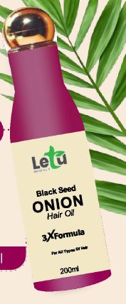 Letu Black Seed Onion Hair Oil, Packaging Type : Plastic Bottle