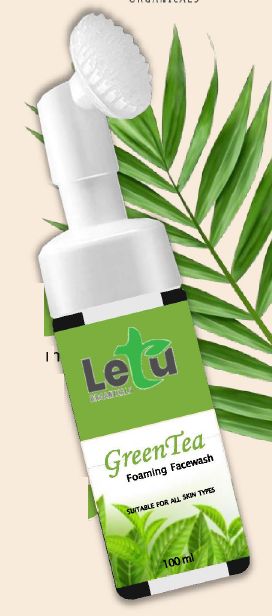 Letu Green Tea Foaming Face Wash, Packaging Type : Plastic Tube