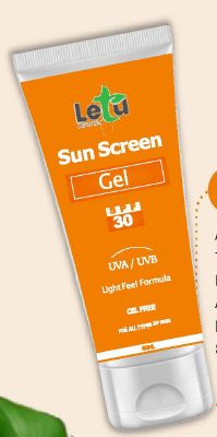 Orange Letu SPF30 Sunscreen Gel, for Skin Care, Packaging Type : Plastic Tube