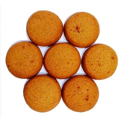 Round Crunchy Gur Atta Cookies, for Direct Consuming, Eating, Certification : GMP Certified