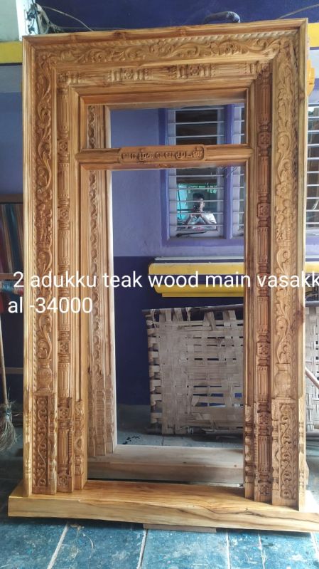 300 Kg Teak Wood Main Door Frames, For Household, Size : 5*4