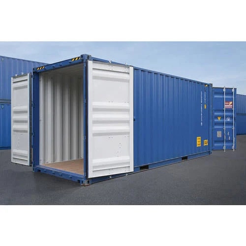 Blue Polished Metal Freight Container, for Shipping
