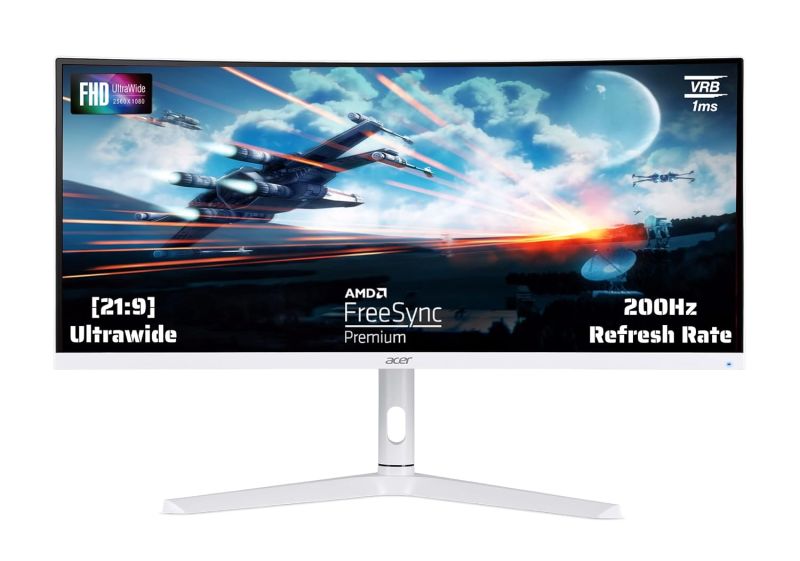 Acer XZ306CX 29.5 Inch (74.93 Cm) Ultrawide 21:9 1500R Curve 2560 X 1080 Pixels LCD Monitor